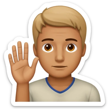 A man saying no with a nonchalant look sticker