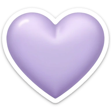 Pastel lavender heart sticker