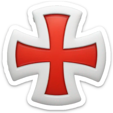 manchester united logo with a red cross on top sticker