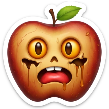 rotten apple sticker