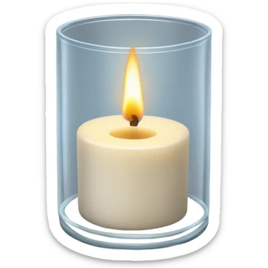 Candle in a glass  sticker
