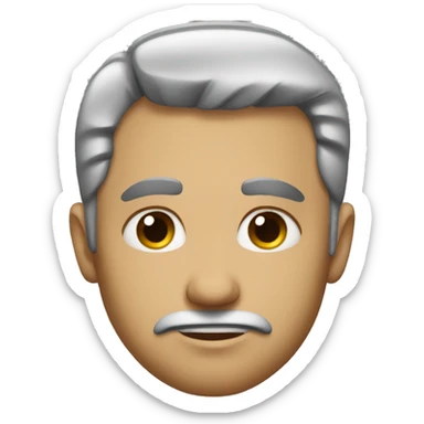 a man with an arrogant look sticker