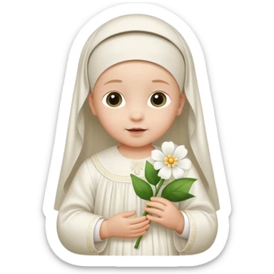 Baby christening sticker