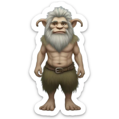icelandic troll realistic full body sticker