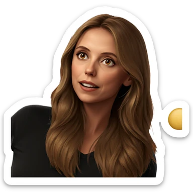 realistic portrait of a girl sticker