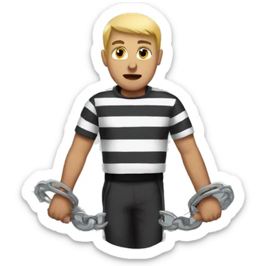Prisoner handcuffed sticker
