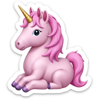 pink unicorn toy sticker