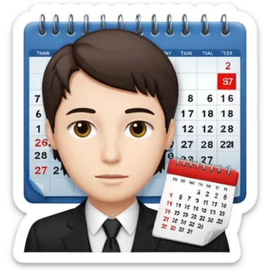 I NEED LIKE PERSON IN FORMALS AND CALENDARNEXT TO HIM AND NO BACKGROUND COLOR FOR PIC sticker