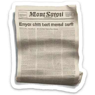 newspaper sticker