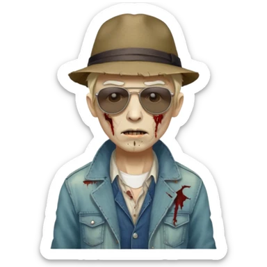 parisian zombie sticker