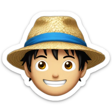 Luffy with a hat sticker