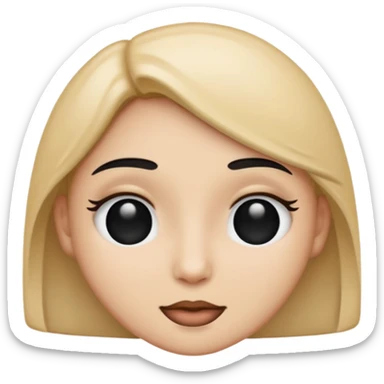 Emoji with black hearts for the eyes sticker