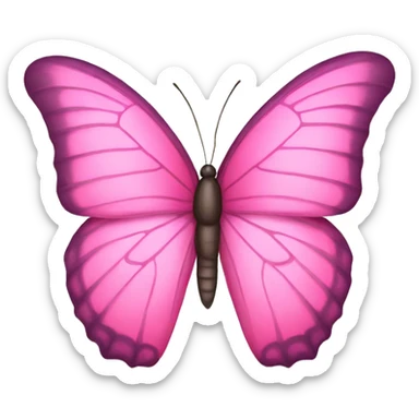 Pink butterfly sticker