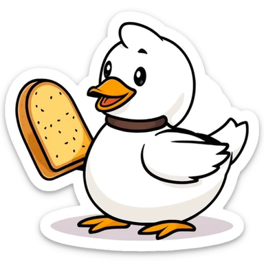 plain duck serving fresh gluten bread sticker