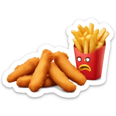 Chicken nuggets with fries  sticker