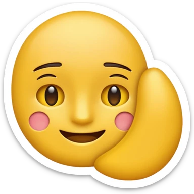 Make it a sideways facing emoji also 2d sticker