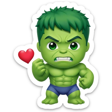 Hulk in love Hulk sticker