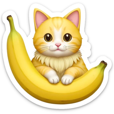 a banana cat sticker