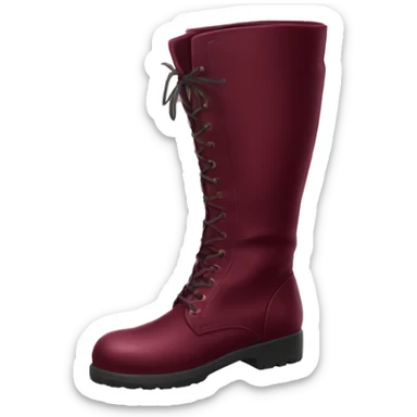 Burgundy high boots sticker