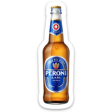 Peroni beer bottle sticker