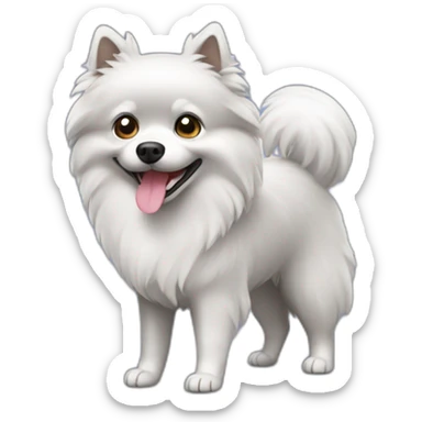 Gray small spitz walking sticker