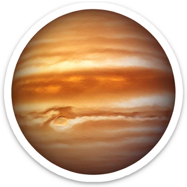 Orange planet that looks like Venus sticker