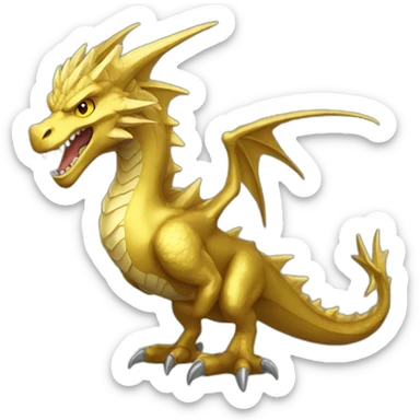 Gold wyvern sticker