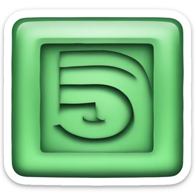 Green and black F sticker