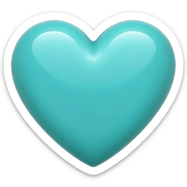 turquoise heart sticker