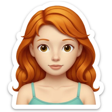 ginger girl relaxing sticker