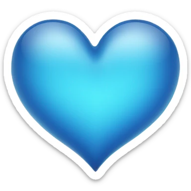 Clear blue heart sticker
