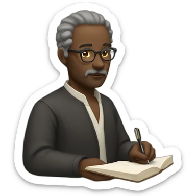 Poet white writing sticker