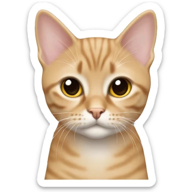 tan british short hair  sticker