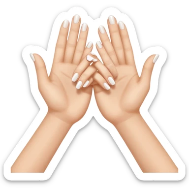 two white hands in a secret handshake sticker
