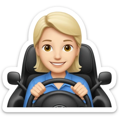 person driving a car sticker