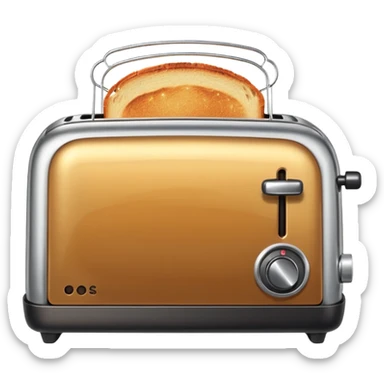 toaster with toast in it sticker