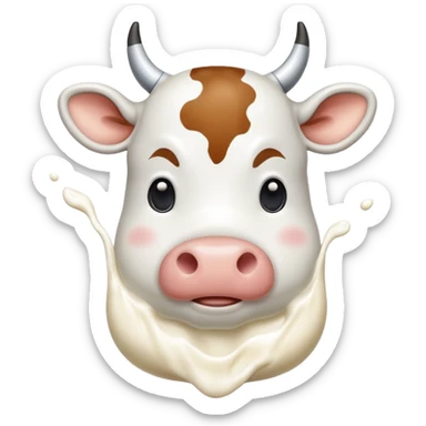 cow in a milk sticker