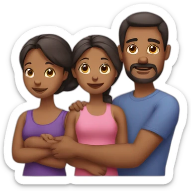 poor family of 3 sticker