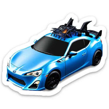    dark blue Scion FR-S scary Halloween monster rc car sticker