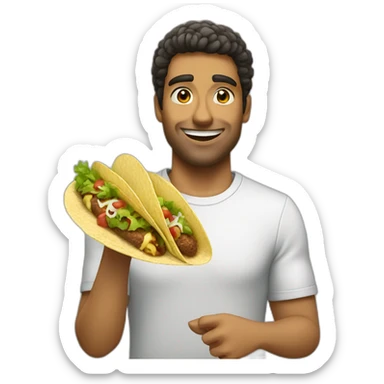 brasilian eat tacos sticker