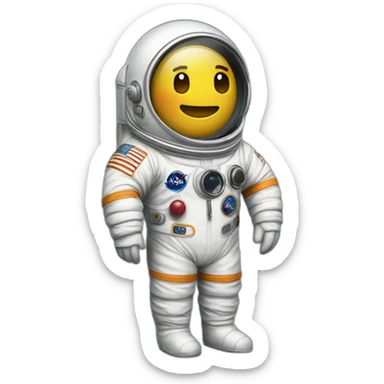 a-minnesota-loon-with-a retro astronaut-uniform, head sticking out of uniform sticker
