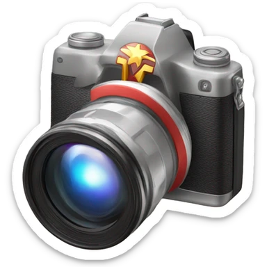 Camera with a wonder, woman logo in the circle where the lens would be ￼ sticker