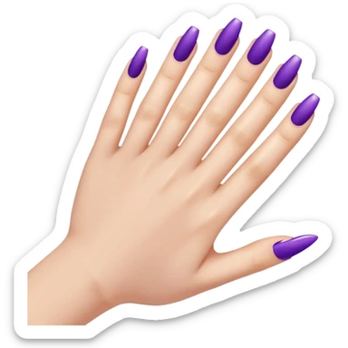 Purple manicure sticker