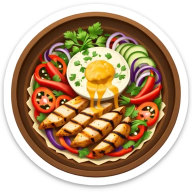 spicy chicken fajita bowl sticker