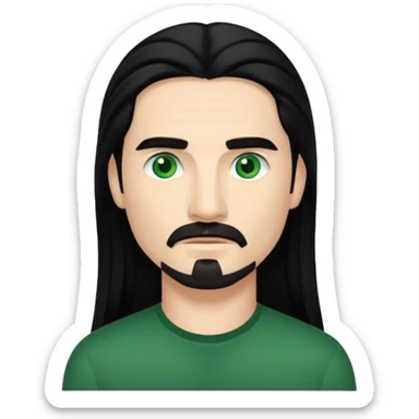 Kevin Richardson green eyes, long black hair sticker