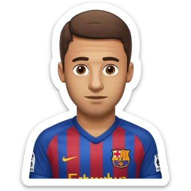 A Fc Barcelona player bribing a match official on the pitch sticker