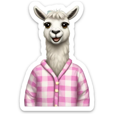 llama in pajamas sticker