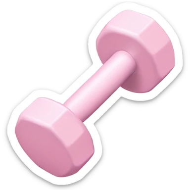 pale pink dumbell sticker