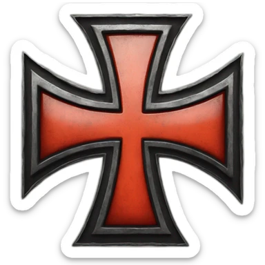 Iron cross Germany flag sticker