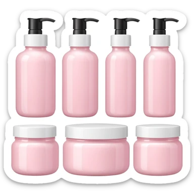 Light Pink skincare set sticker